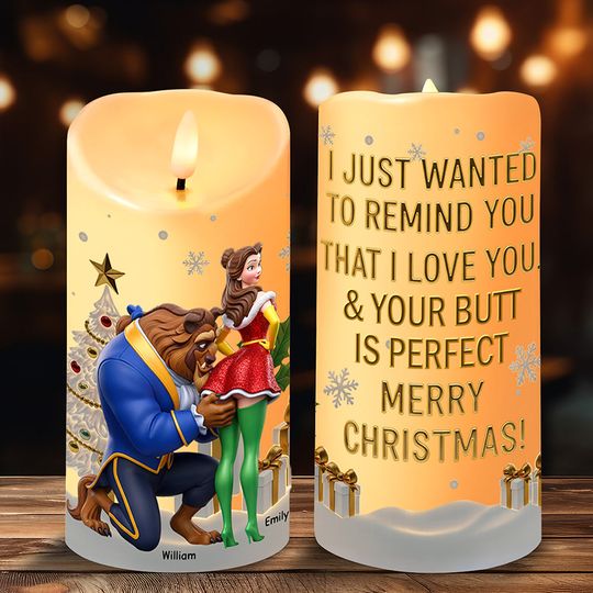 Funny Couple LED Candle - Personalized Gifts For Couple