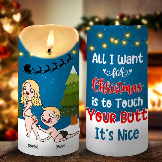 Personalized Gifts For Couple LED Candle 01ohtn301024hh Touch Your Butt It's
