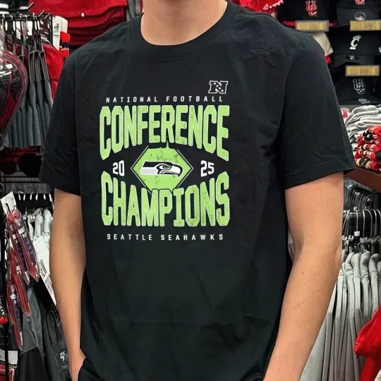 Discover Seattle Seahawks 2025 Conference Champions Gildan Unisex T-Shirt For Fan
