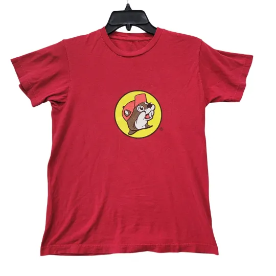 Discover Buc-ee's Red T-Shirt Beaver Mascot Graphic Tee