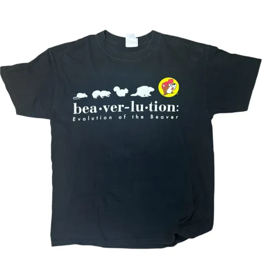 VTG Buc-ees Beaverlution Black T-Shirt