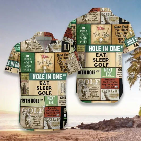Discover Golf Hawaiian Shirt Golf Hole In One Golf Vintage Aloha Hawaiian Shirts For Men