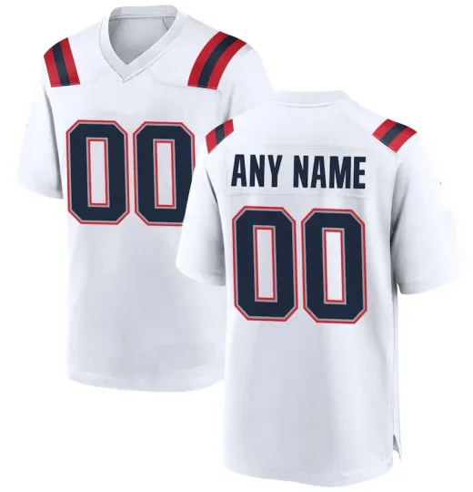 Discover Men's NE New England Football Custom Jersey Personalized Name Number Stitched