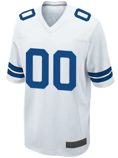 Discover Men's White DAL Dallas Football Custom Jersey Personalized Name Number Stitched