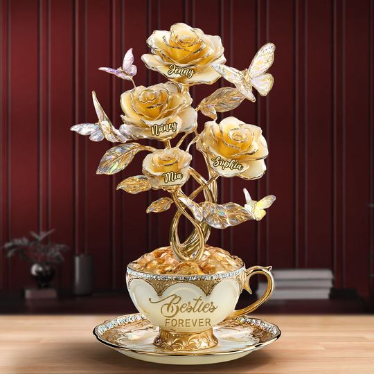 Discover Flower Bestie Plaque - Personalized Gifts For Besties