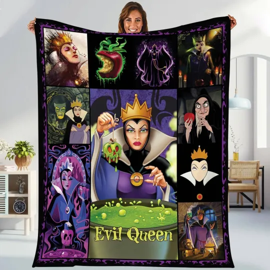 Evil Queen Villains Blanket, Snow White And The Evil Queen Blanket