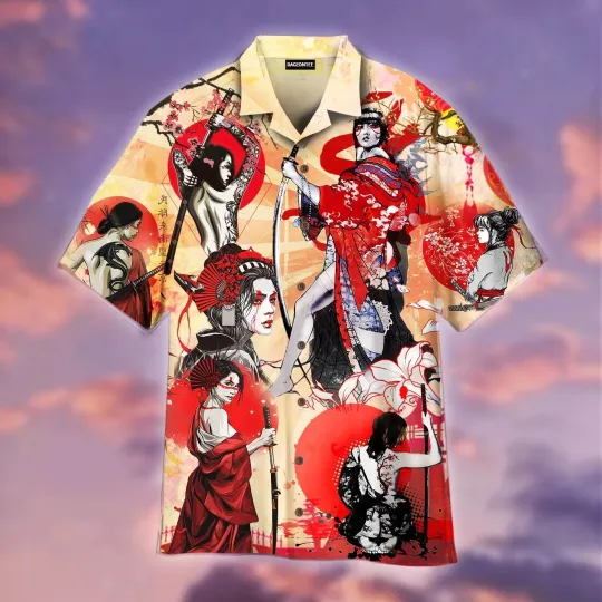 Discover Samurai Girls Hawaiian Shirt For Men Women Adult Hw4817