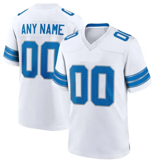 Discover Men's Personalized Name Number Stitched Detroit DET Custom Football Jersey