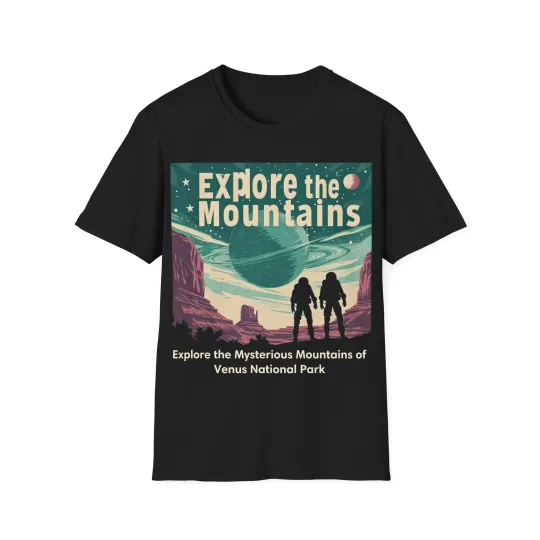 Discover Venus Adventure Astronaut T-Shirt - Space Exploration & Hiking Graphic Tee