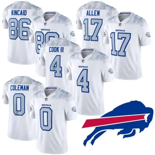 2025 Men's Josh Allen #17 James Cook #4 Rivalries Series Stitched Jersey