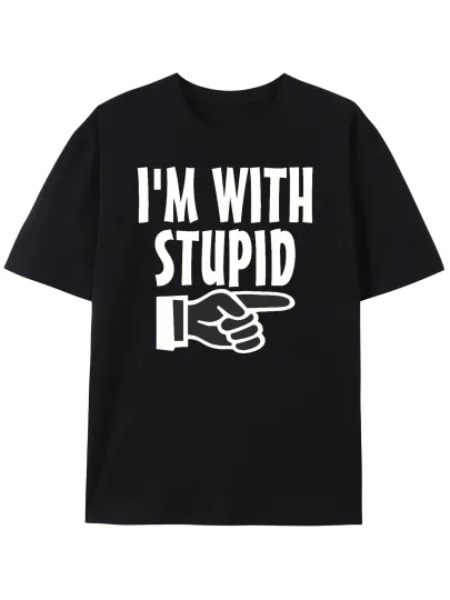 Discover "I'm with the" T-Shirt, Fun New T-Shirt for Men Casual Breathable