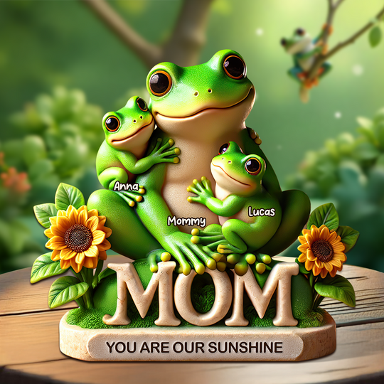Discover Frog Mom Plaque - Personalized Gift For Mom