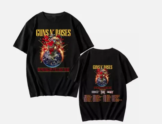 Discover Guns N Roses 2025 Tour Double Sided T-Shirt