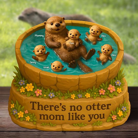 Discover Otter Mom Plaque - Personalized Gifts For Mom