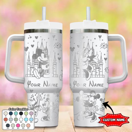 Discover Custom Mickey Minnie Couple 40oz Tumbler, Custom Mickey Mouse Tumbler