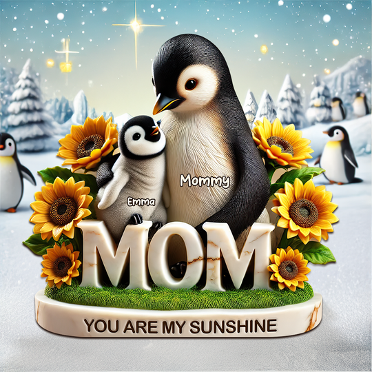 Discover Penguin Mom Plaque - Personalized Gifts For Mom