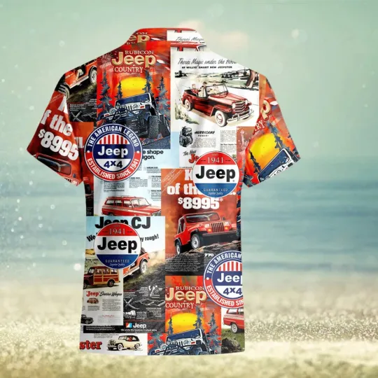 Discover Jeep Collage Hawaiian Shirt
