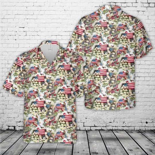 Discover Flag Mailboxes Patriotic Hawaiian Shirt