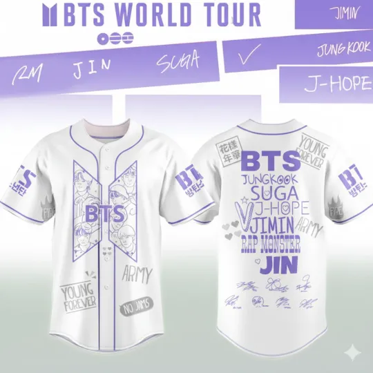 BTS Signature World Tour 2026 White Jersey