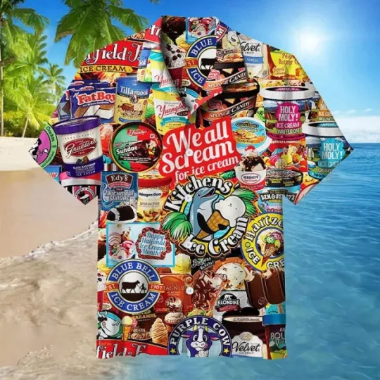 Discover We All Scream for Ice Cream Hawaiian Summer Shirt