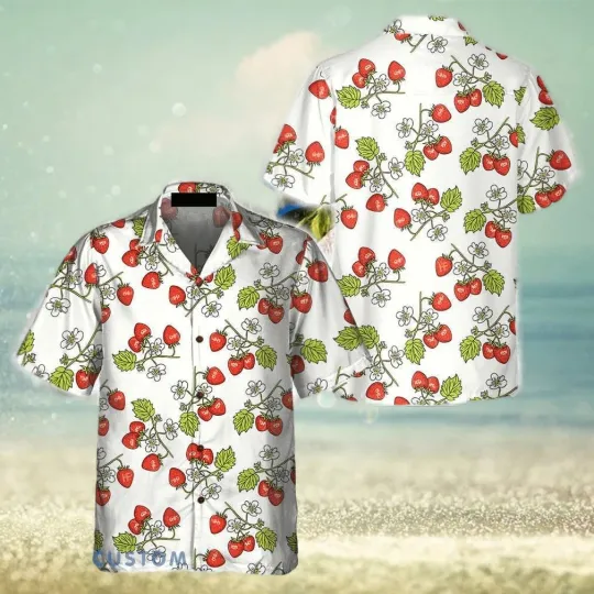 Beautiful Strawberry Seamless 3D Hawaiian Shirt