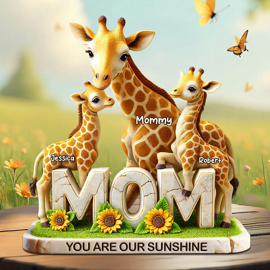 Discover Giraffe Mom Plaque - Personalized Gifts For Mom