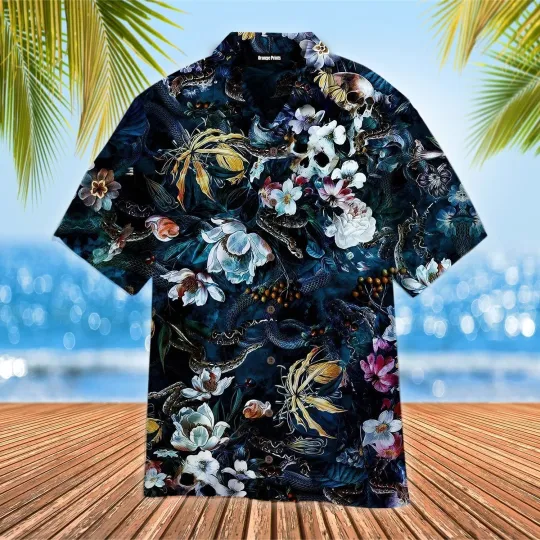 Discover Floral Skull Hawaiian Shirt For Men Women Adult Wt1468