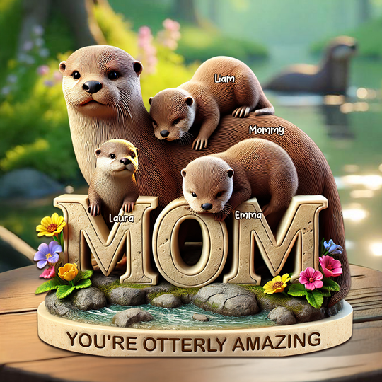 Discover Otter Mom Plaque - Personalized Gifts For Mom