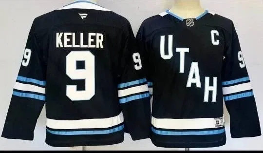 Discover U.ttah Hockey Club Clayton Keller #9 Black Home Breakaway Jersey