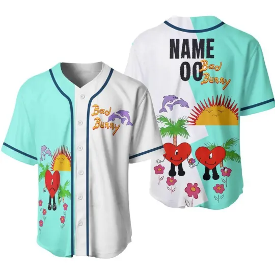 Discover Bad Bunny Baseball Jersey, Bad Bunny Baseball Shirt, Gift For Her, Bad Bunny Fan