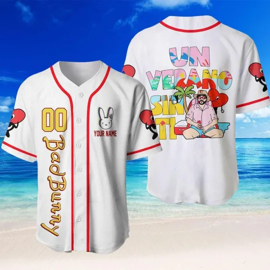 Bad Bunny Baseball Jersey Bad Bunny Baseball Shirt Gift For Her Bad Bunny Fan Je