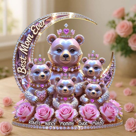 Discover Bear Mom Acrylic Plaque Personalized Gifts For Mom