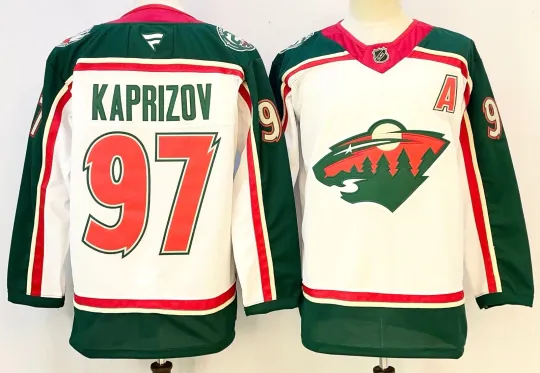 Discover Men's Kirill Kaprizov White Minnesota  Away Jersey