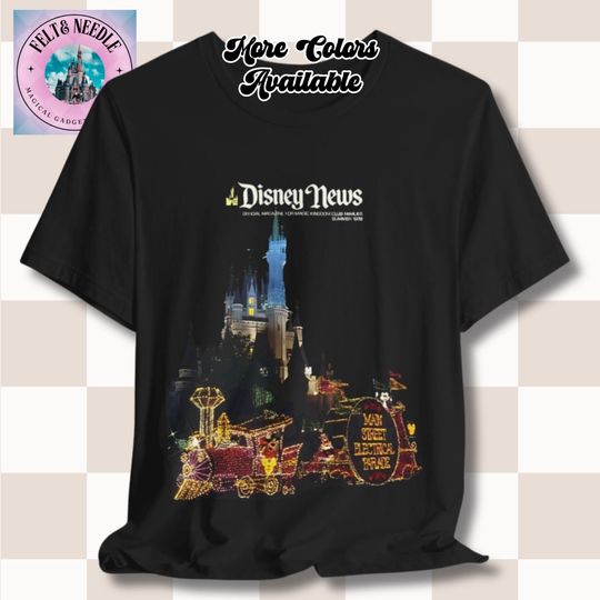 Discover Vintage Disney Magazine Cover Tee, Main Street Electrical Parade, Retro 1978, Unisex Shirt, Disney Fan Gift, Disneyland Shirt, Disney World