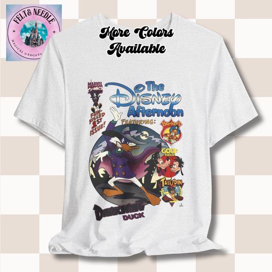 Retro Disney 80s 90s Unisex Tee, Darkwing Duck Goof Bonkers Talespin Graphic Shirt