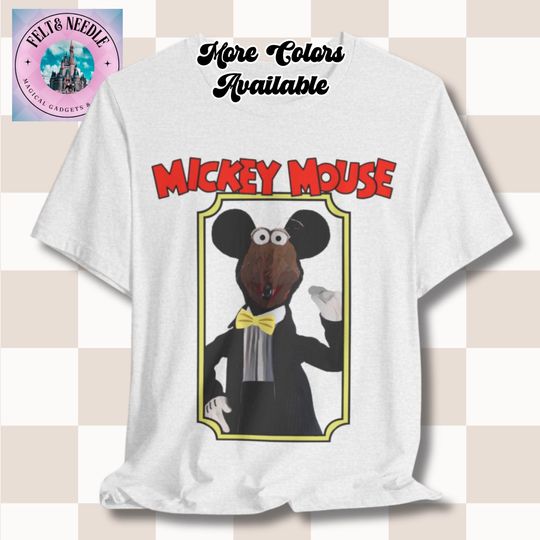 Discover Disney Rizzo the Rat as Mickey Mouse Unisex Tee, Muppet Vision 3D Shirt, Walt Disney World Fan Gift, Magical Vacation Top, Retro Theme Park