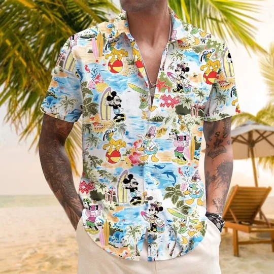 Discover Mickey Mouse And Friends Hawaiian Shirt Summer Beach Vacation Clothing