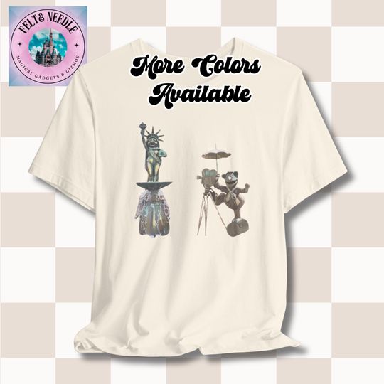 Miss Piggy Ms Liberty & Fozzie Bear, Muppets Courtyard, Unisex Shirt