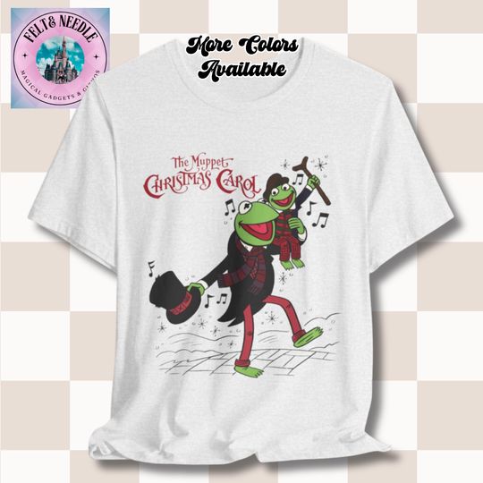 Muppet Christmas Carol Kermit Tiny Tim Tee, T-Shirt, Shirt, Christmas Movie Lover Gift