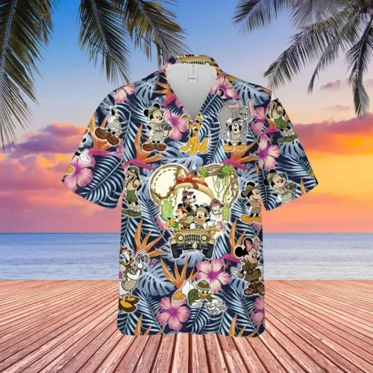 Discover Mickey and Friends Tropical Summer Vacation Hawaiian Shirt