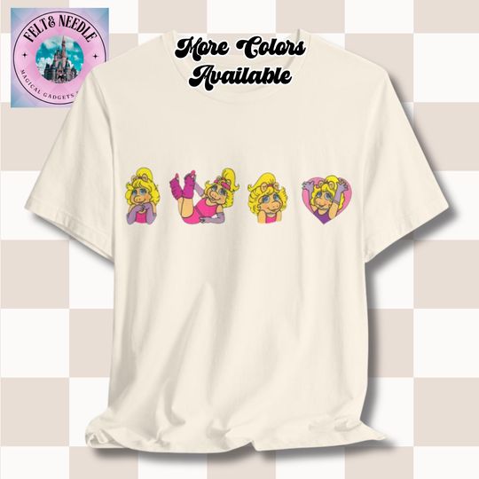 Retro Miss Piggy Workout Tee, Vintage Muppet Gym Shirt