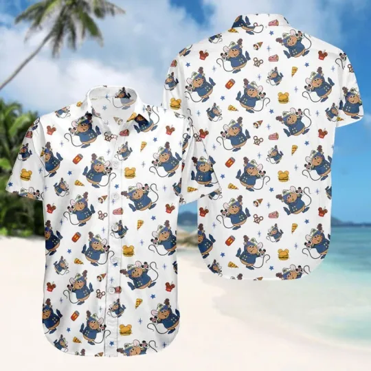 Discover Cinde Gus Gus Mouse Snacks Summer Beach Vacation Aloha Hawaiian Shirt
