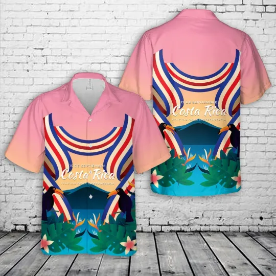 Discover Costa Rica Independence Day Hawaiian Shirt