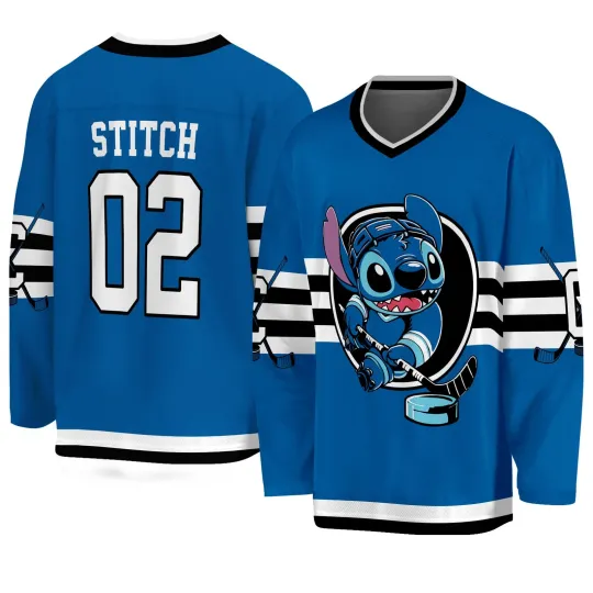 Discover Personalized Stitch Ice Hockey Jersey with Lilo and Stitch Design