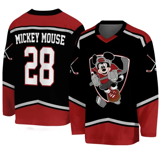 Discover Personalized Vintage Mickey Mouse Hockey Jersey for Men