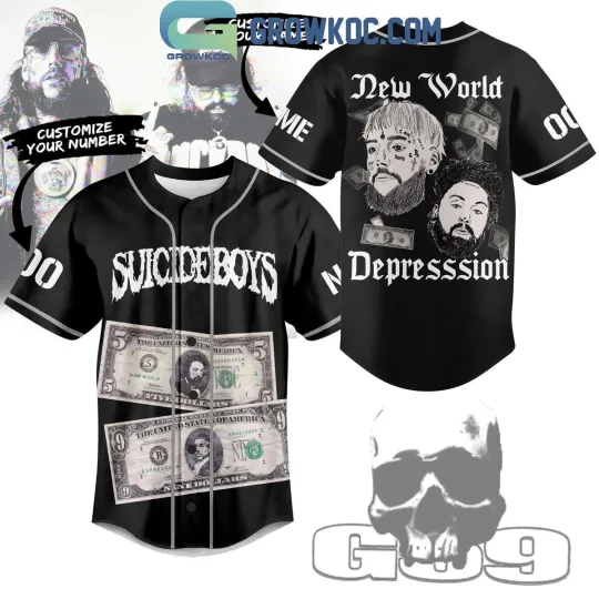 Suicideboys New World Depression Fan Personalized Baseball Jersey With Sewn Trim