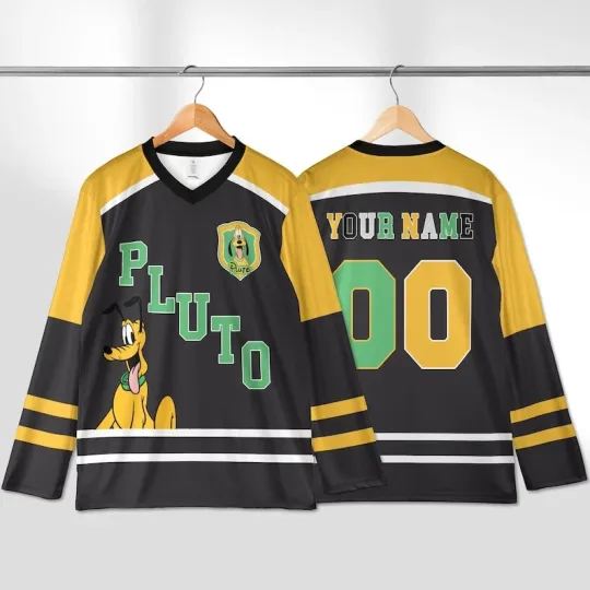 Discover Personalized Classic Pluto Dog Men's Hockey Jersey