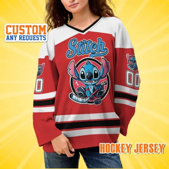 Discover Personalized Lilo and Stitch Hockey Jersey for Men
