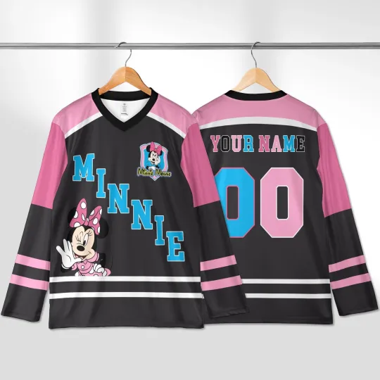 Discover Personalized Minnie Mouse Hockey Jersey for Men and Fans
