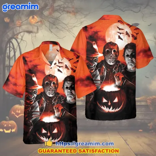 Discover Halloween Hawaiian Shirt Unisex Shirt For Horror Movies Fan